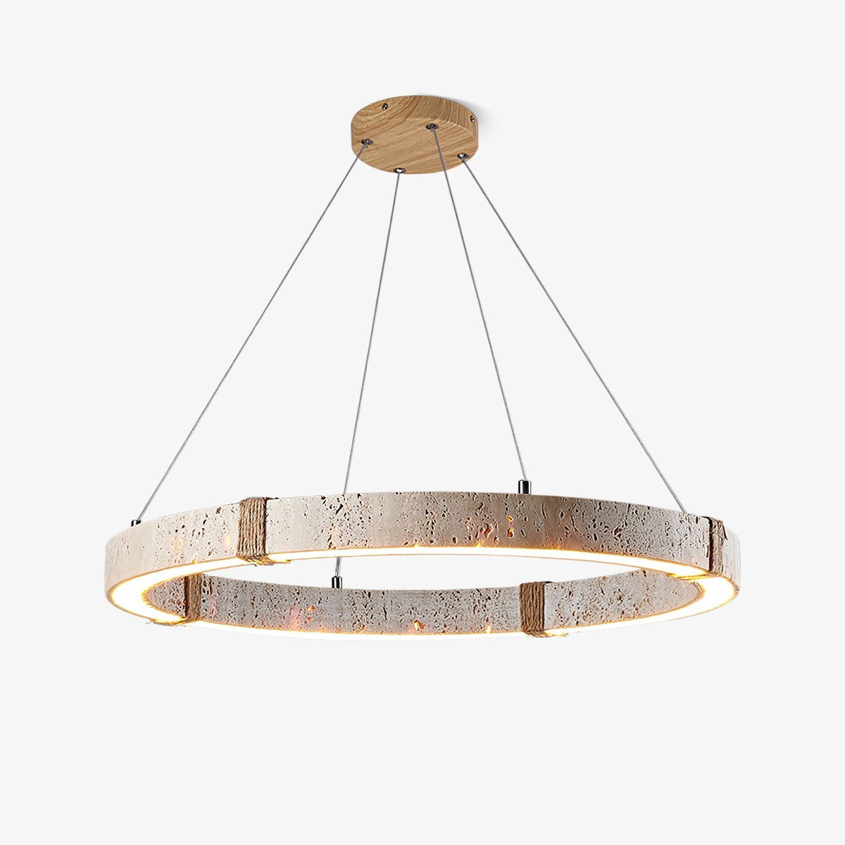 Clairstead Circle Travertine Pendant Light