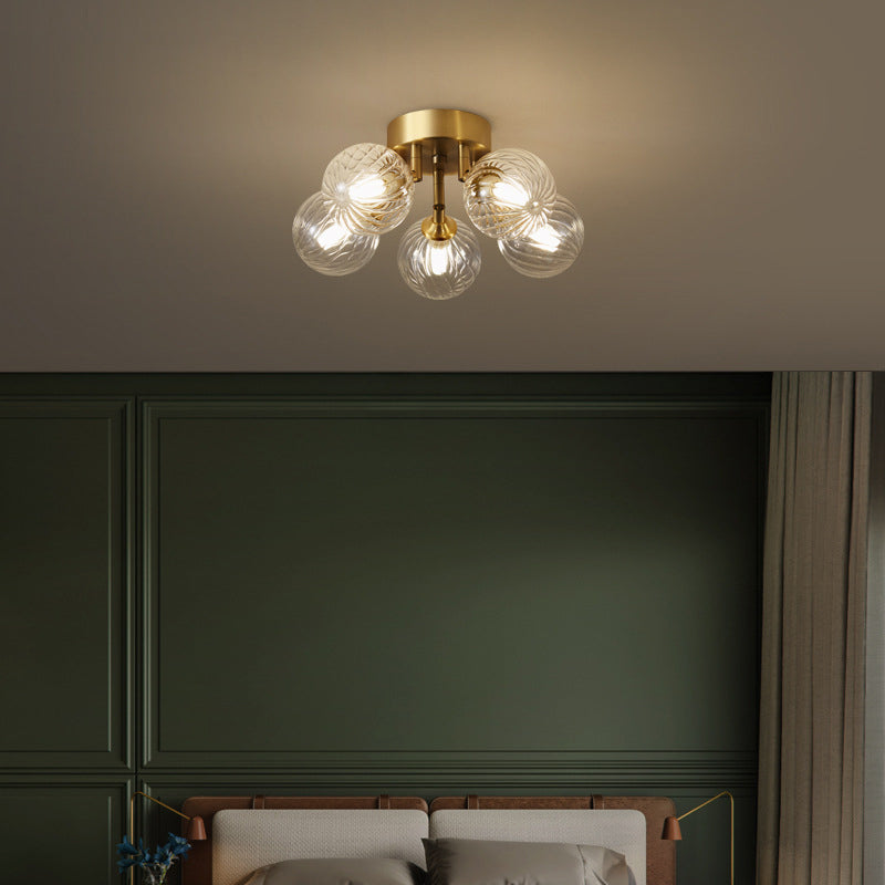 Puruler Modern Clear Bubble Glass Ceiling Light