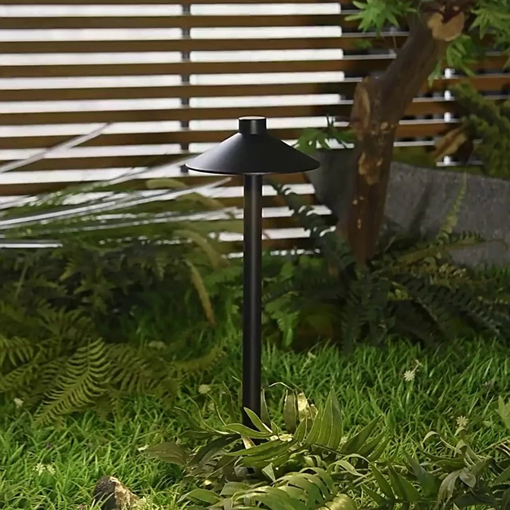 Dorvenia Outdoor Path Light Contemporary Cap-Shaped Black-Neutral Decor