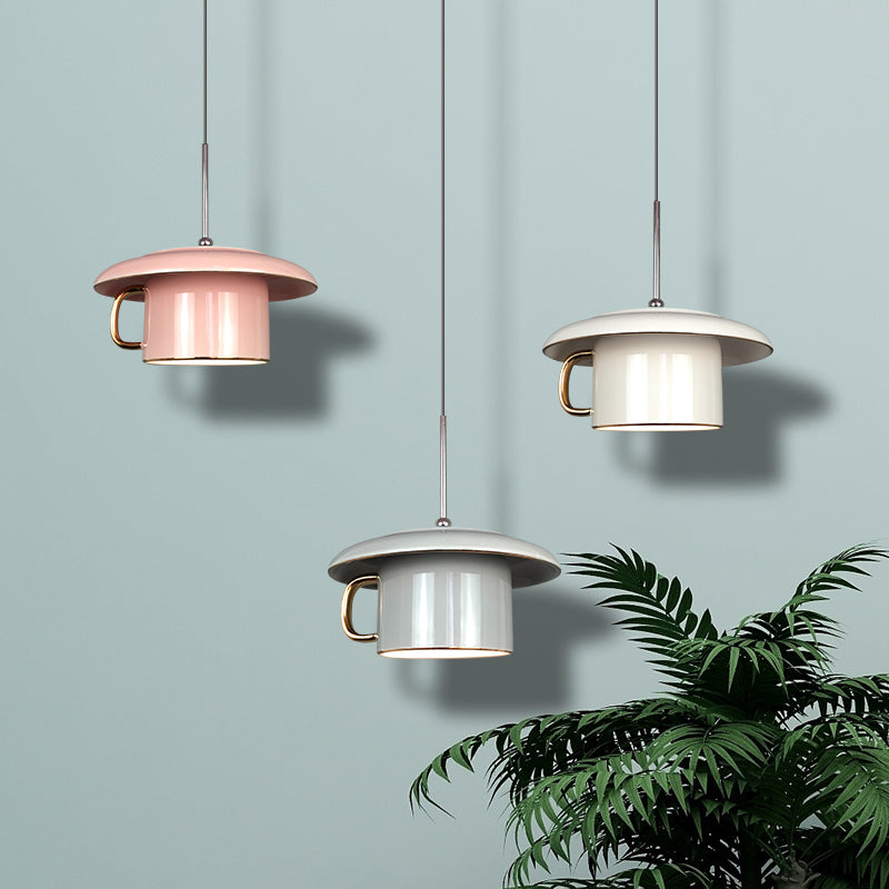 Vepilone Urban Cup Ceramic LED Pendant Light Living Room