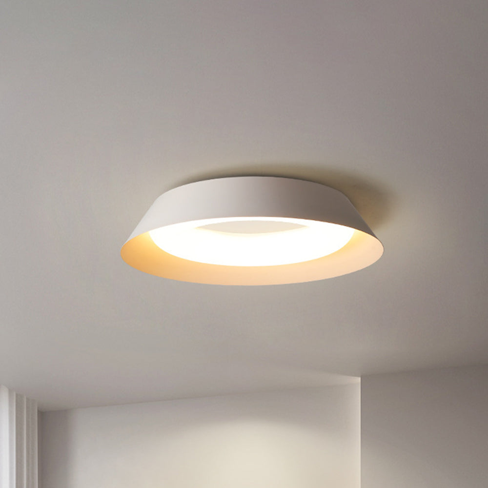 Sotesil Nordic Bowl Metal/ Flush Mount Ceiling Light, White