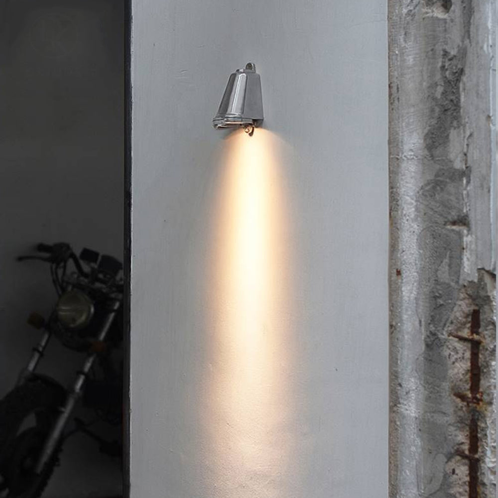 Muvumat Industrial Metal Bell Shaped Indoor Wall Lamp, Black/Grey/Coppery/Aluminum
