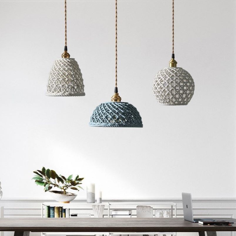 Desirata Modern LED Pendant Light Metal Blue White Bedroom/Kitchen