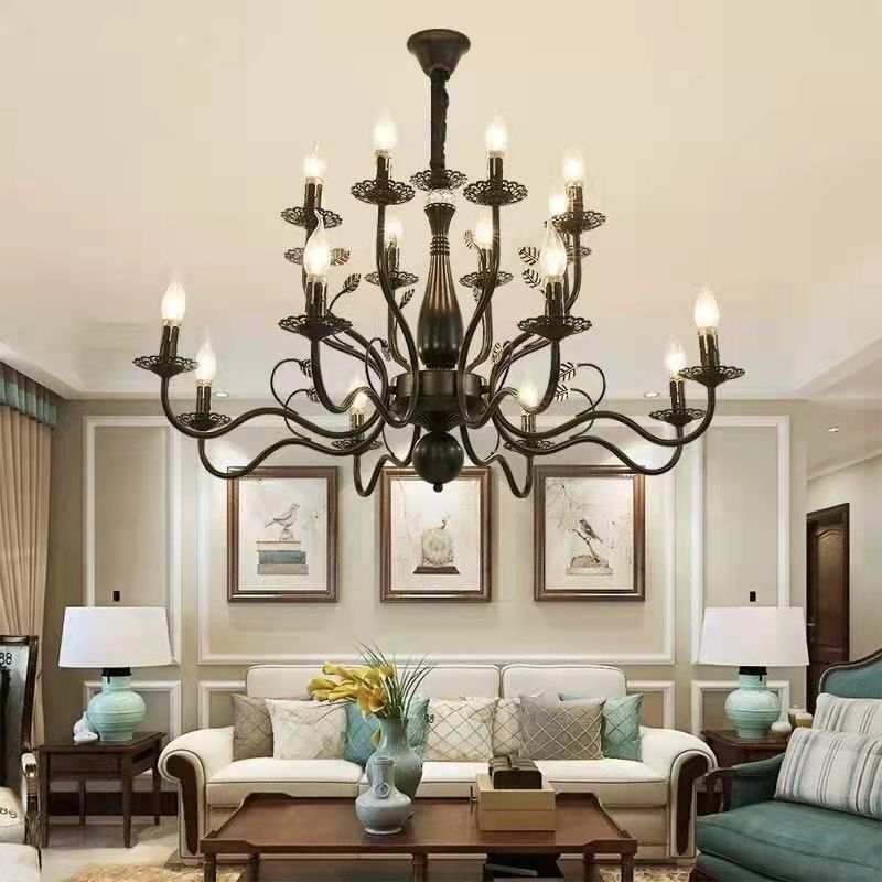 Cobubima Chandelier Rustic Glass Living Room Bedroom