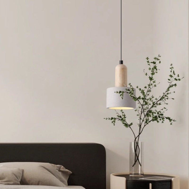 Latages Modern Pendant Light Cement White Bedroom/Kitchen Island