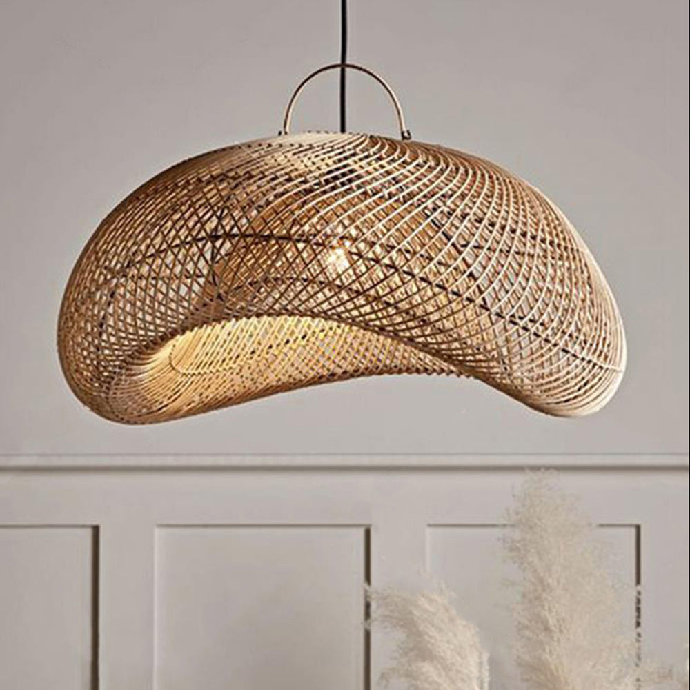 Bidigas Rustic Rattan Pendant Light Living Room