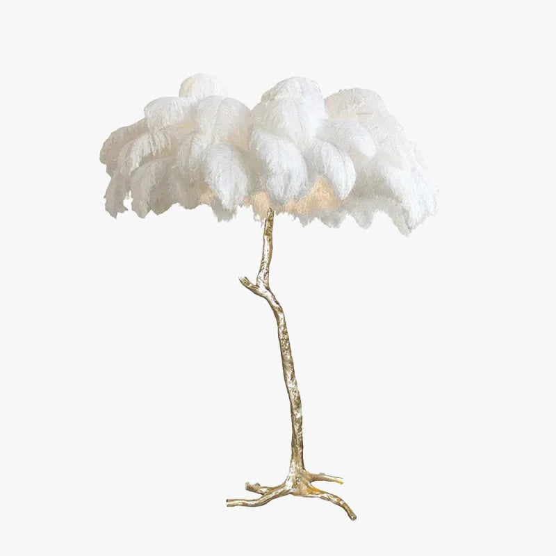Salenor Nordic Luxury Unique Ostrich Feather Floor Lamp/Table Lamp-Neutral Decor