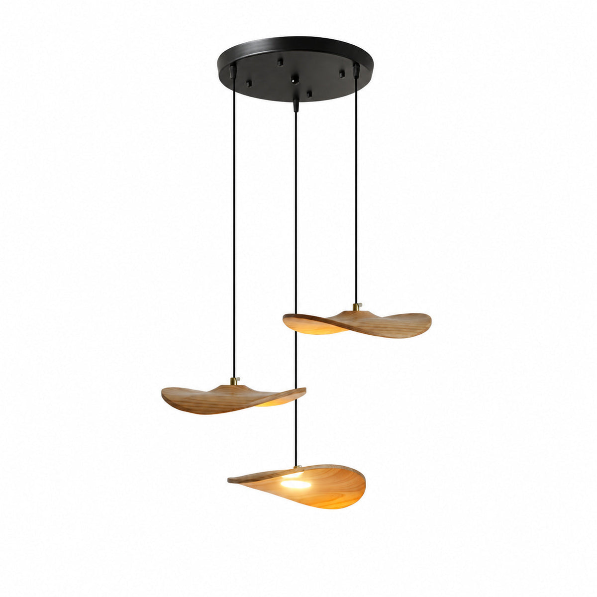 Lowenstone Wood Blade Chandelier