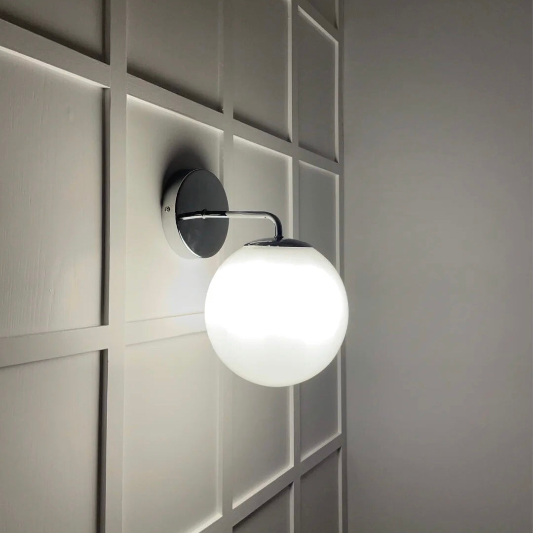 Casotamu Glass Indoor Wall Lamp French Bathroom Bedroom