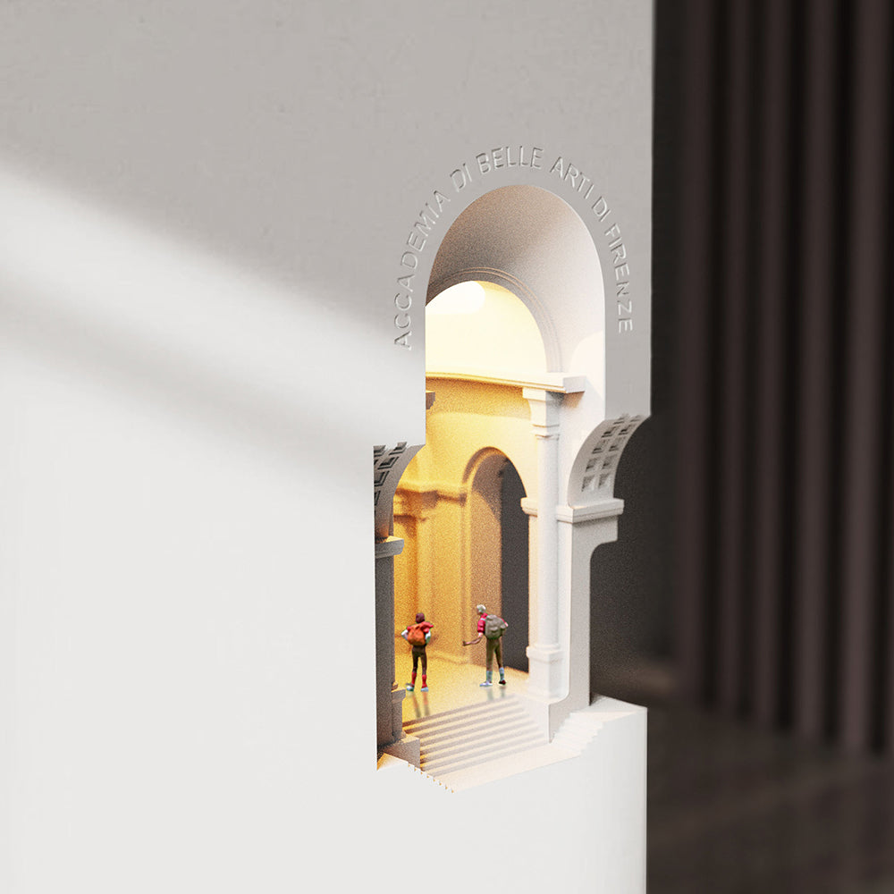 Natotuk Art Deco Flush LED Plaster Wall Lamp, White