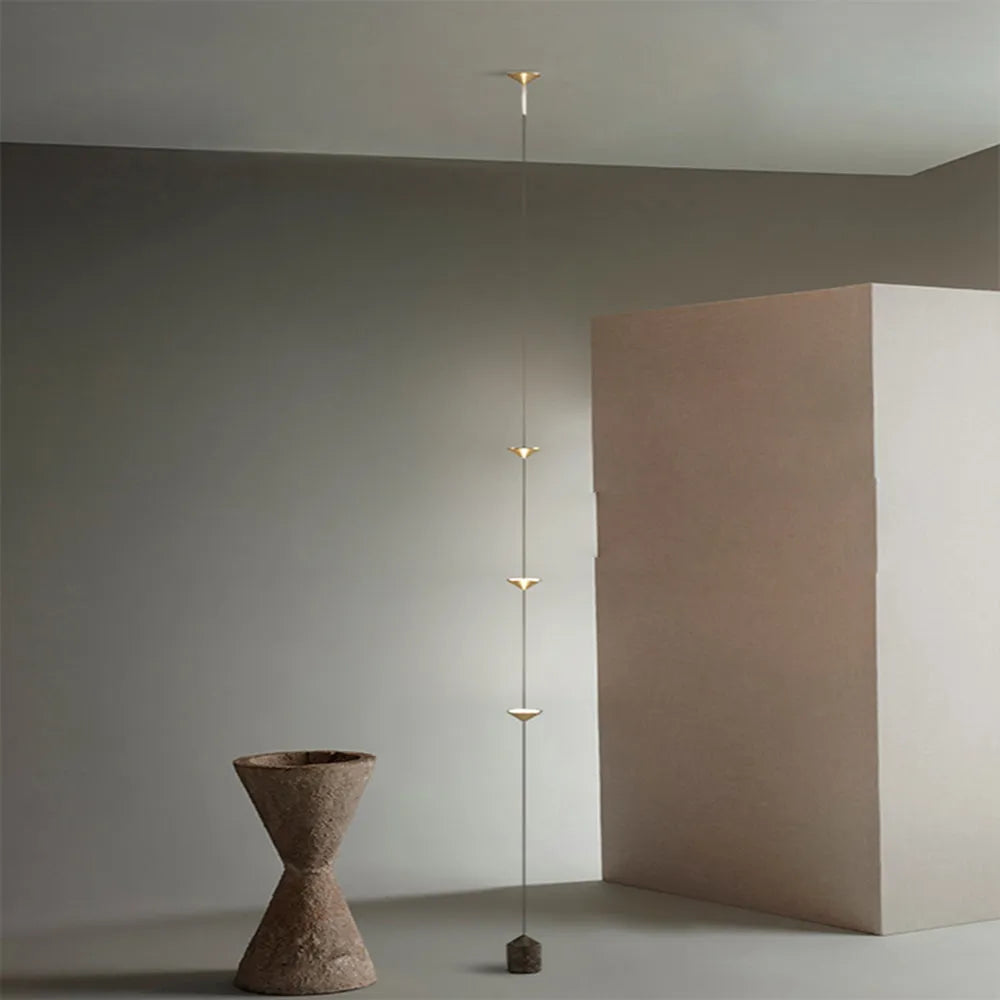 Ridotik Full-Length Minimalist Linear Floor Lamp, 3 Bulbs