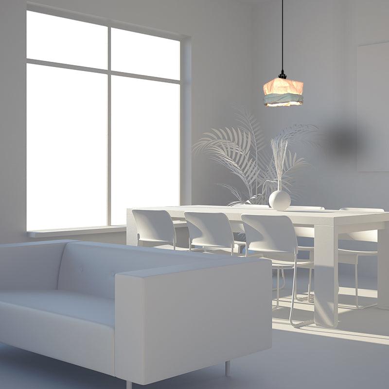 Misedimu Vintage Cup Metal Paper LED Pendant Light Living Room Bedroom