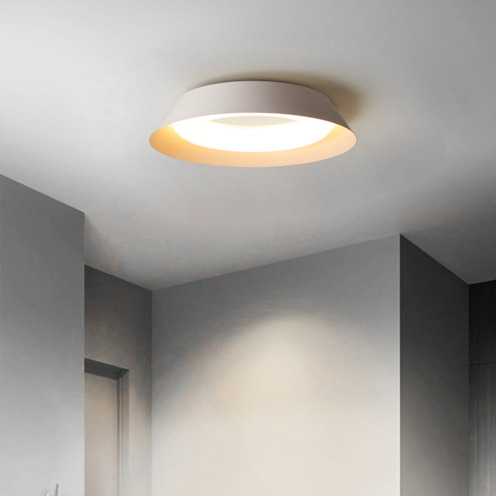 Sotesil Nordic Bowl Metal/ Flush Mount Ceiling Light, White