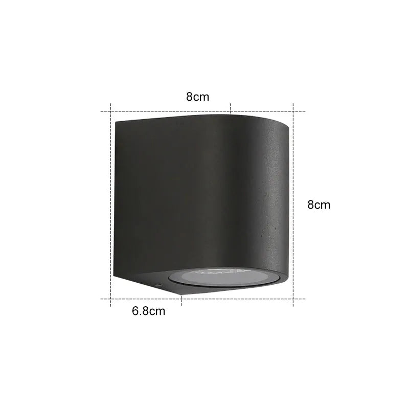 Koraq Minimalist Square Outdoor Wall Lamp, Black-Neutral Decor