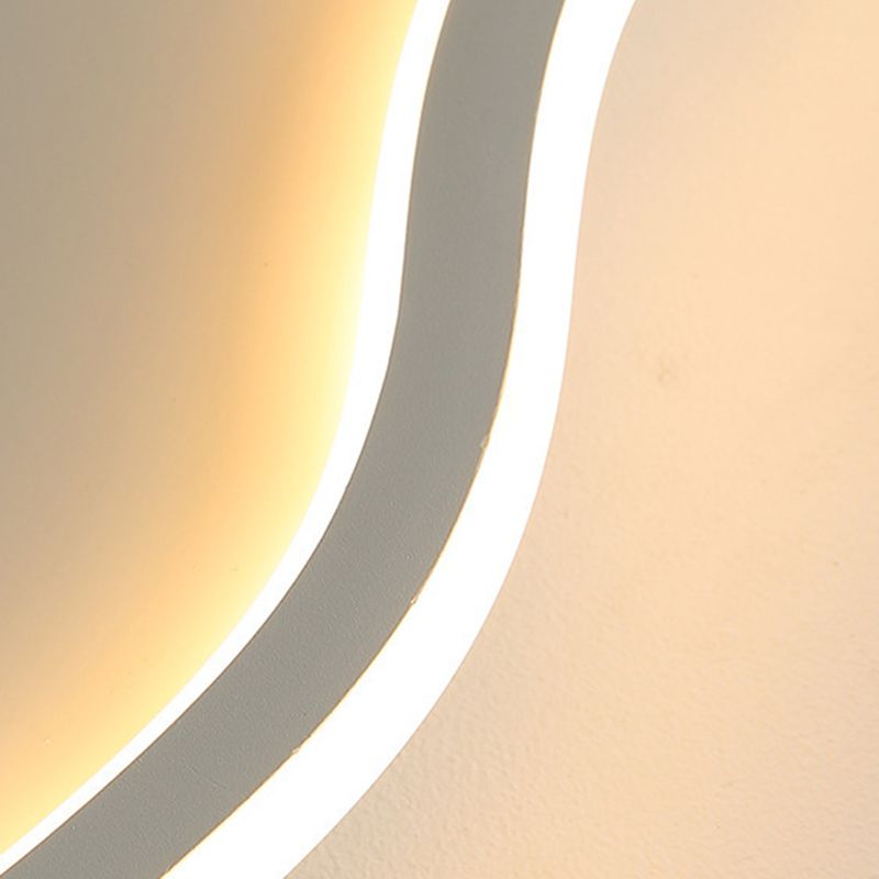 Fivedis Modern Metal/ Flush Mount Ceiling Lights, White/Black
