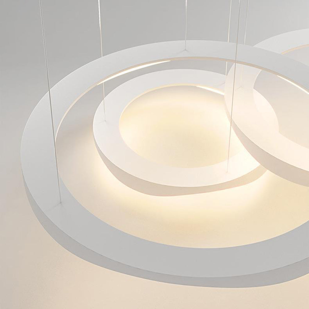 Widunom Pendant Light Rond Modern, Black/White, Dining Room