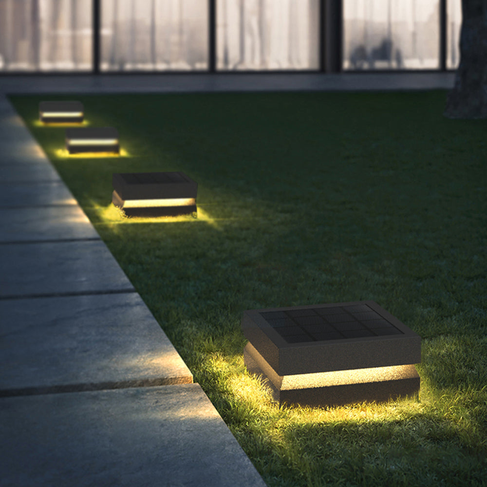 Corvex Outdoor Lamp Modern Concave Black Solar-Neutral Decor