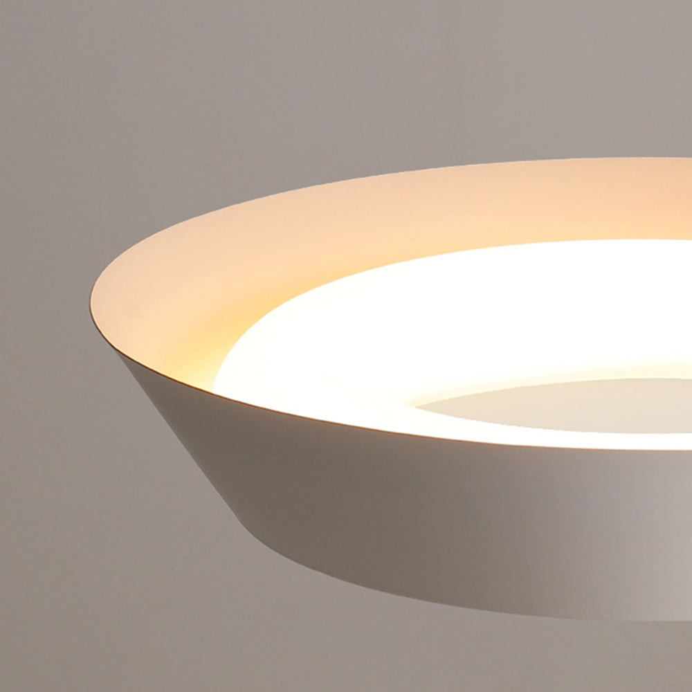 Sotesil Nordic Bowl Metal/ Flush Mount Ceiling Light, White