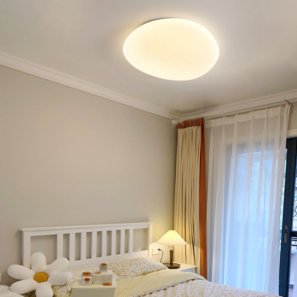 Raviq Flush Mount Ceiling Light, Pebbles Shape-Neutral Decor