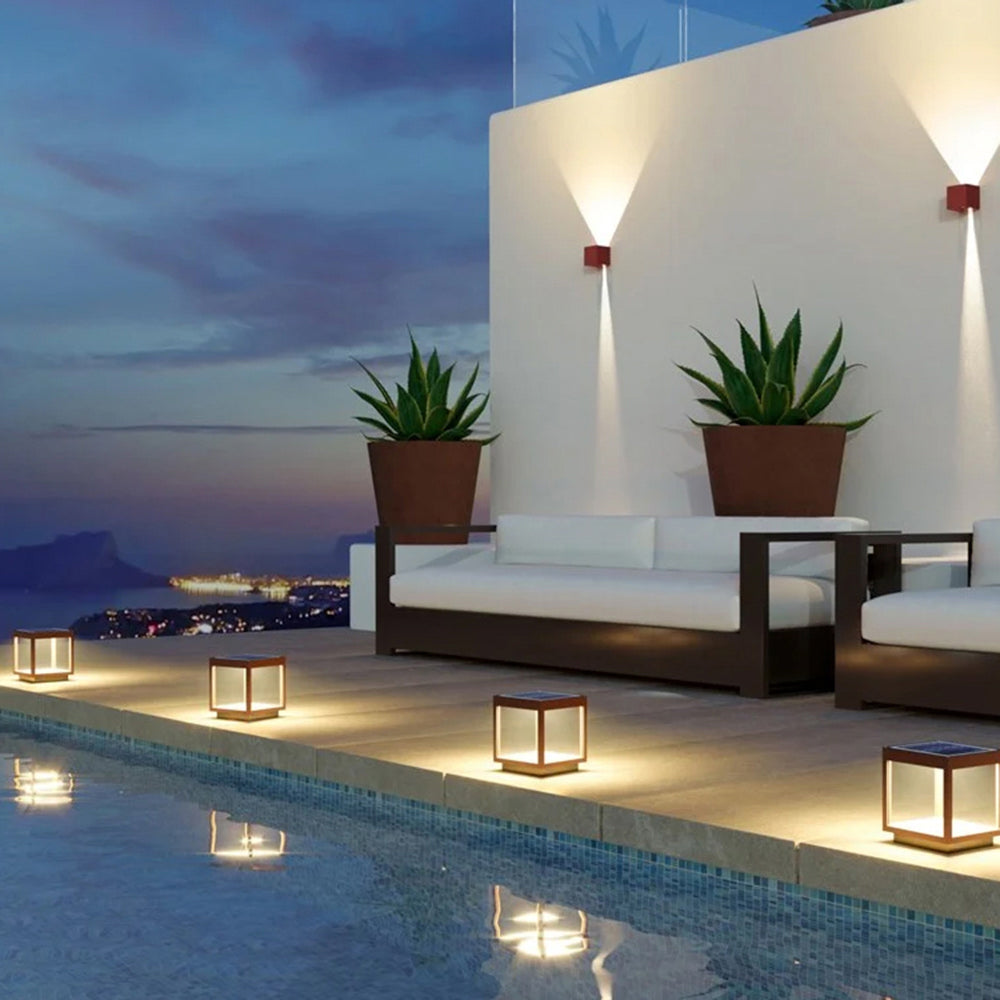 Napusom Contemporary Solar Rechargeable Outdoor Floor Lamp