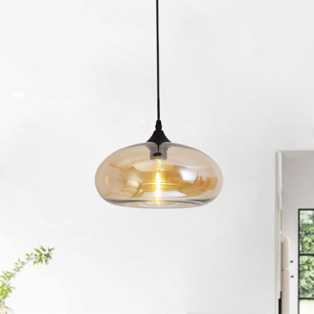 Japinud Modern Bread Shaped Glass Pendant Light, 6 Colour
