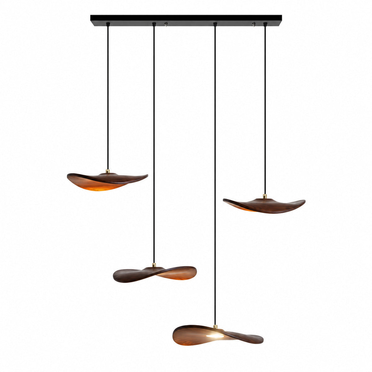 Lowenstone Wood Blade Chandelier