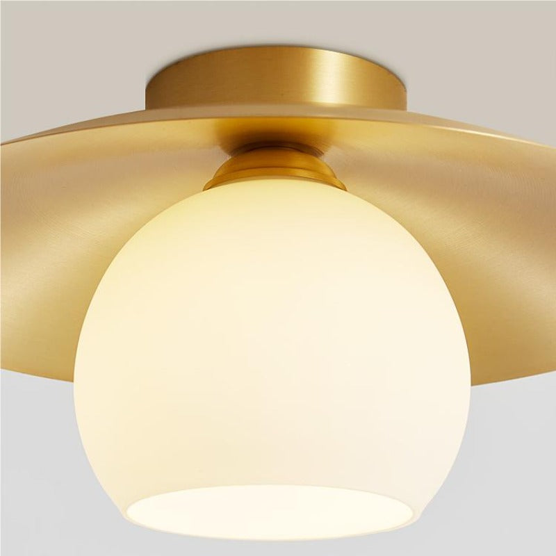 Firatel Nordic Retro LED Flush Mount Ceiling Light Metal Glass Corridor