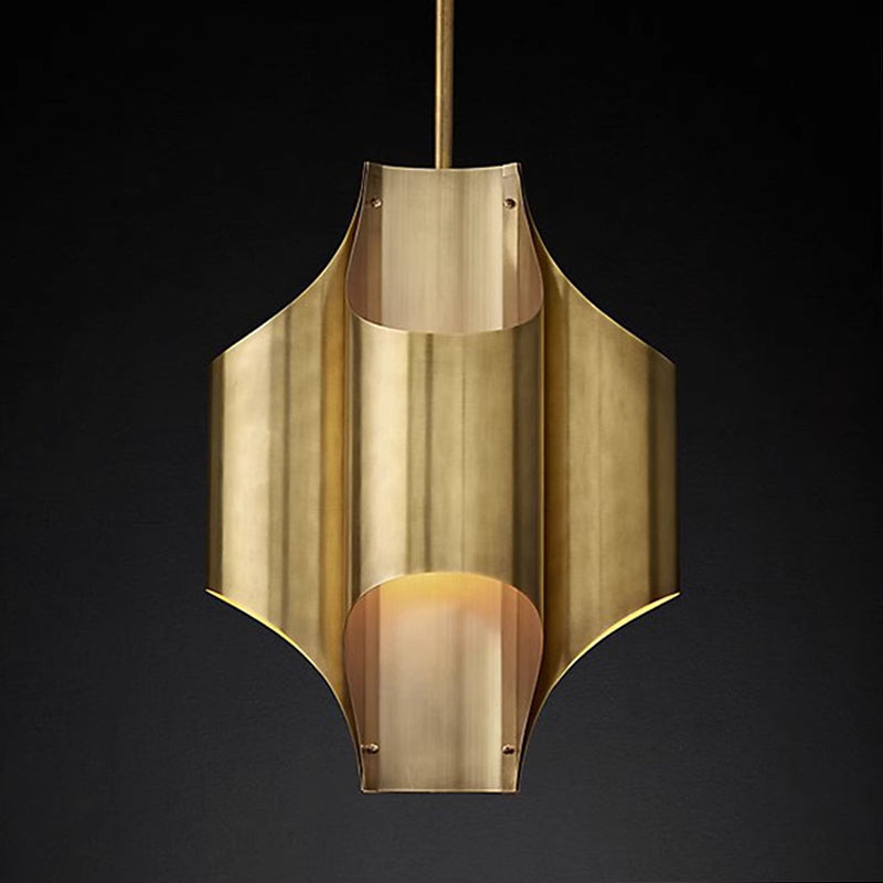 Lagakun Simple Retro Creative Chandelier Brass Metal Bedroom