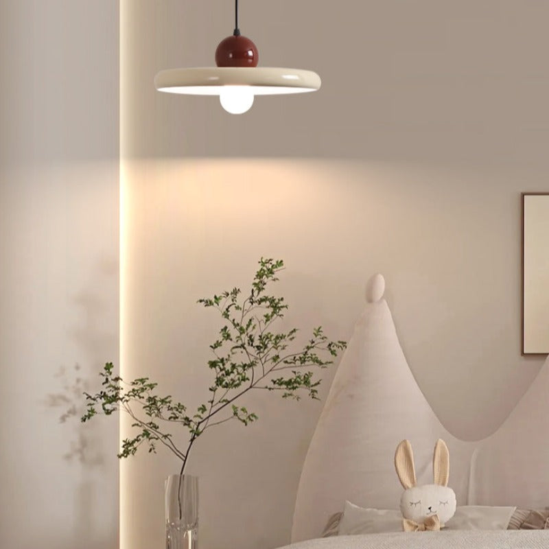 Bigulid Modern Decorative LED Pendant Light Pink Metal Living Room