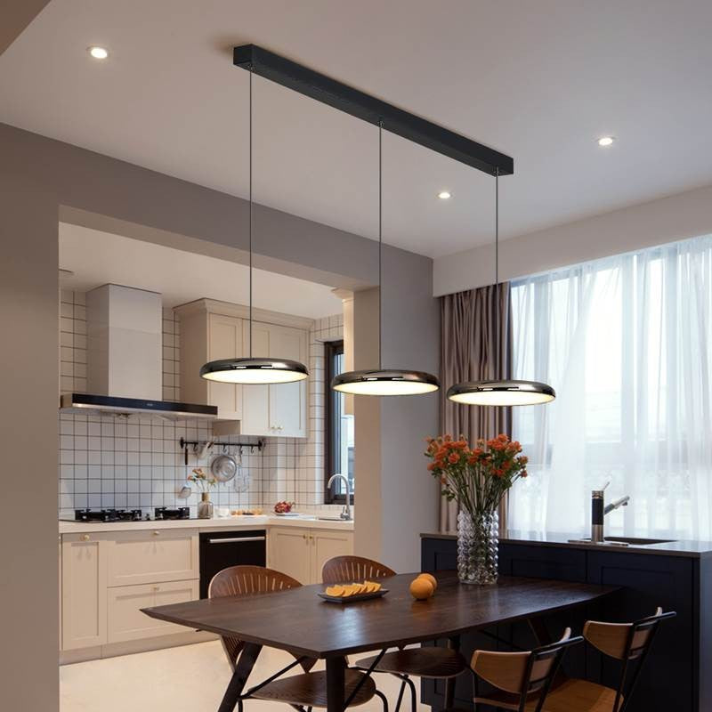 Sidarat Modern Minimalist Pendant Light Red Black Silver Metal Bedroom
