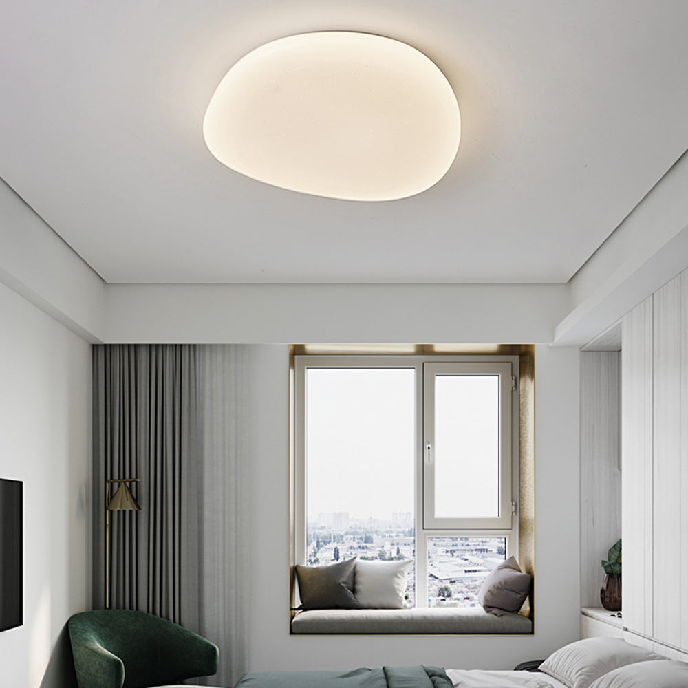 Raviq Flush Mount Ceiling Light, Pebbles Shape-Neutral Decor