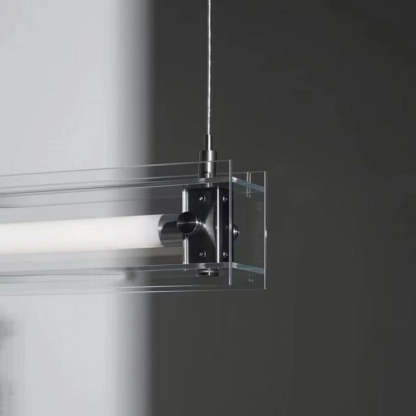 Wodopem Minimalist Linear Metal Pendant Light,White