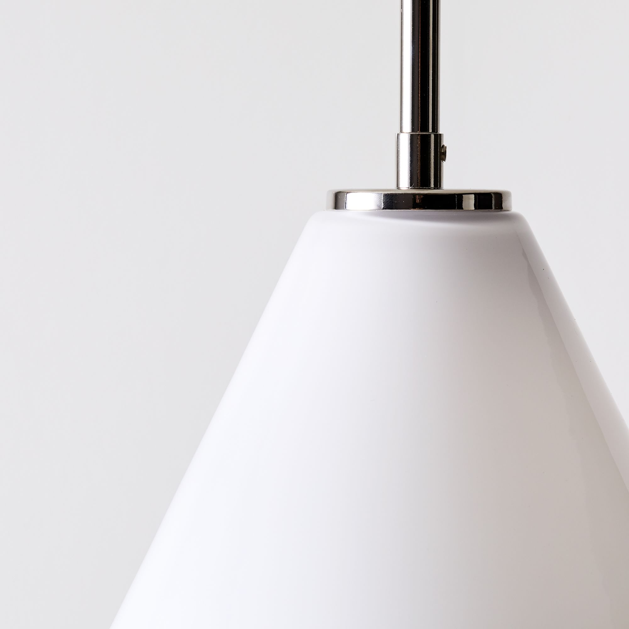 Cone Milk Clear Glass Cone Pendant Light for Kitchen