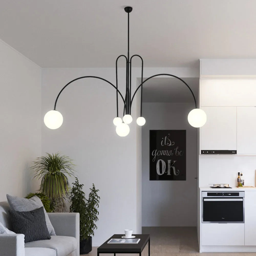 Arvyn Pendant Light Double Layer Glass Bubble-Neutral Decor