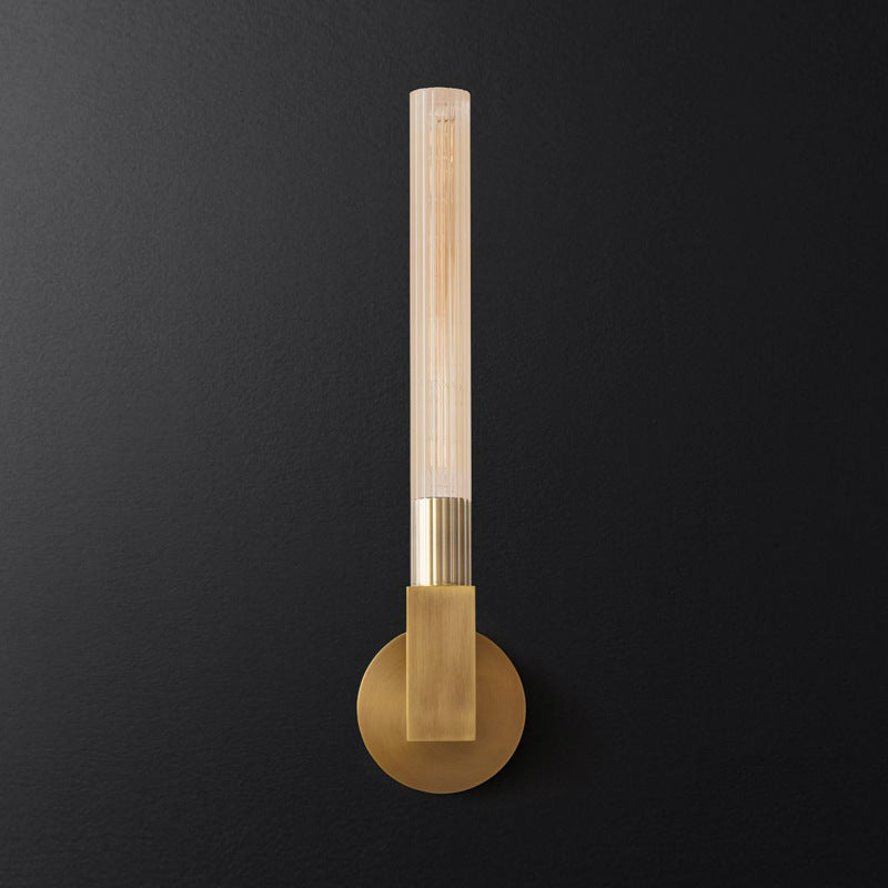 Gipavemi Indoor Wall Lamp Glass Brass Mid-century Restaurant Bedroom