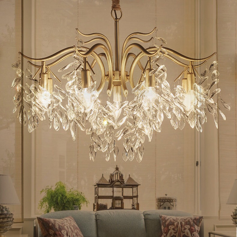 Roduger Luxury Wisteria Flower Crystal Chandelier