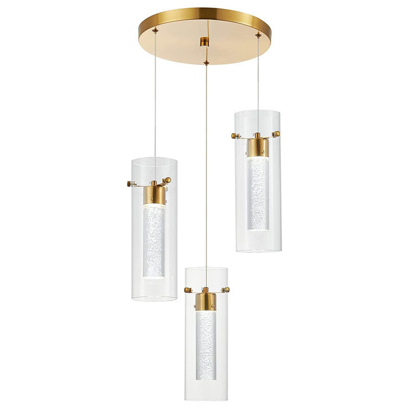Kagivori Glass Pendant Light Cluster Brass Modern Dimmable