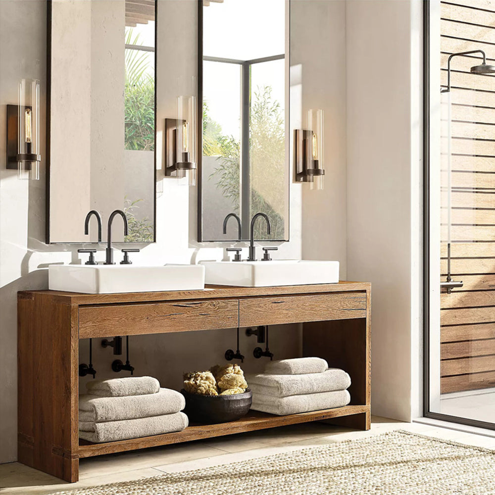 Zenil Glass Cylinder Modern Wall Light-Neutral Decor