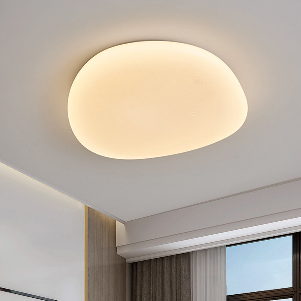 Raviq Flush Mount Ceiling Light, Pebbles Shape-Neutral Decor