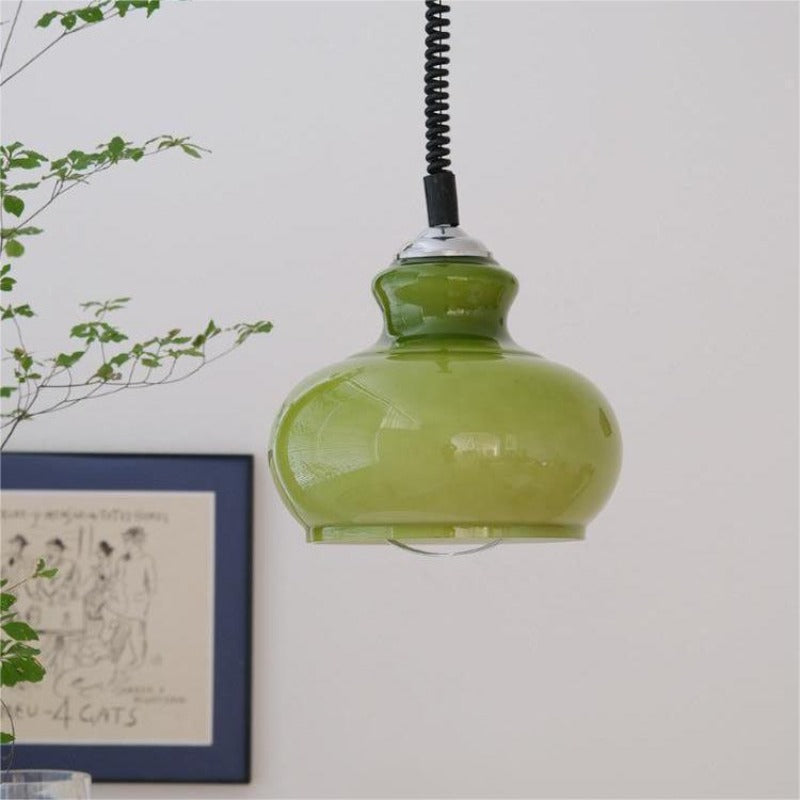 Pemebik Retro Simple Pendant Light Living Room Green Living Room