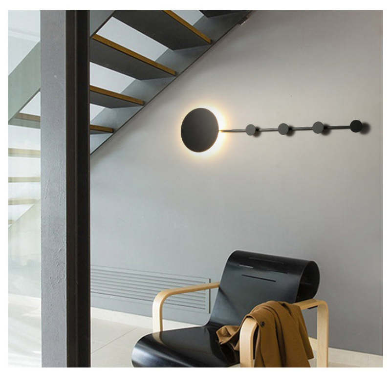 Zisabal LED Porch Wall Hanging Coat Rack Creative Wall Lamp