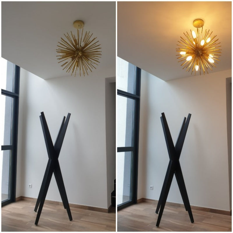 Soratid Modern LED Chandelier Gold Metal Dining/Living Room/Bedroom