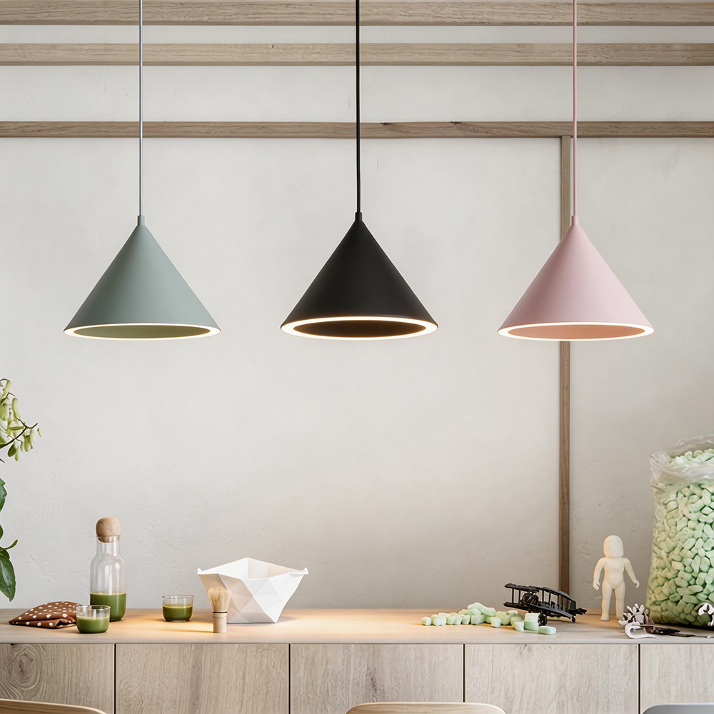 Nasapus Funnel-Shape Colourful LED Pendant Light