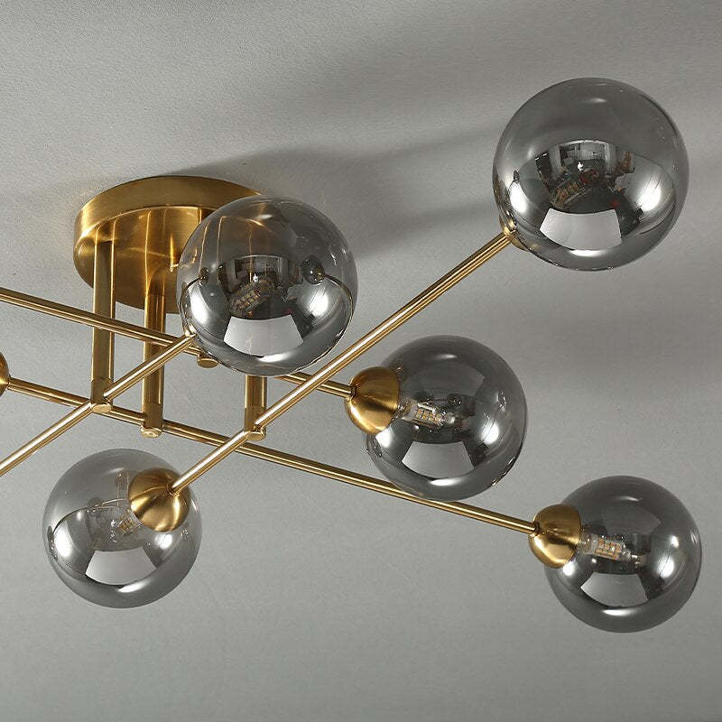 Zovokil Industrial Glass Globe Chandelier LED, 6 Style