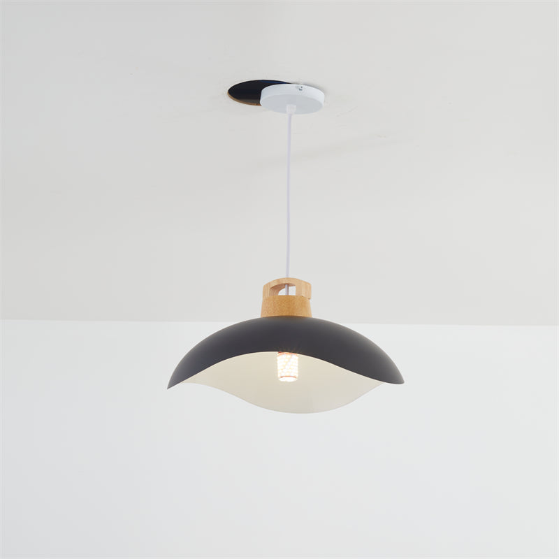 Hobokik Colorful Shade Single Pendant Lights, Wood & Metal