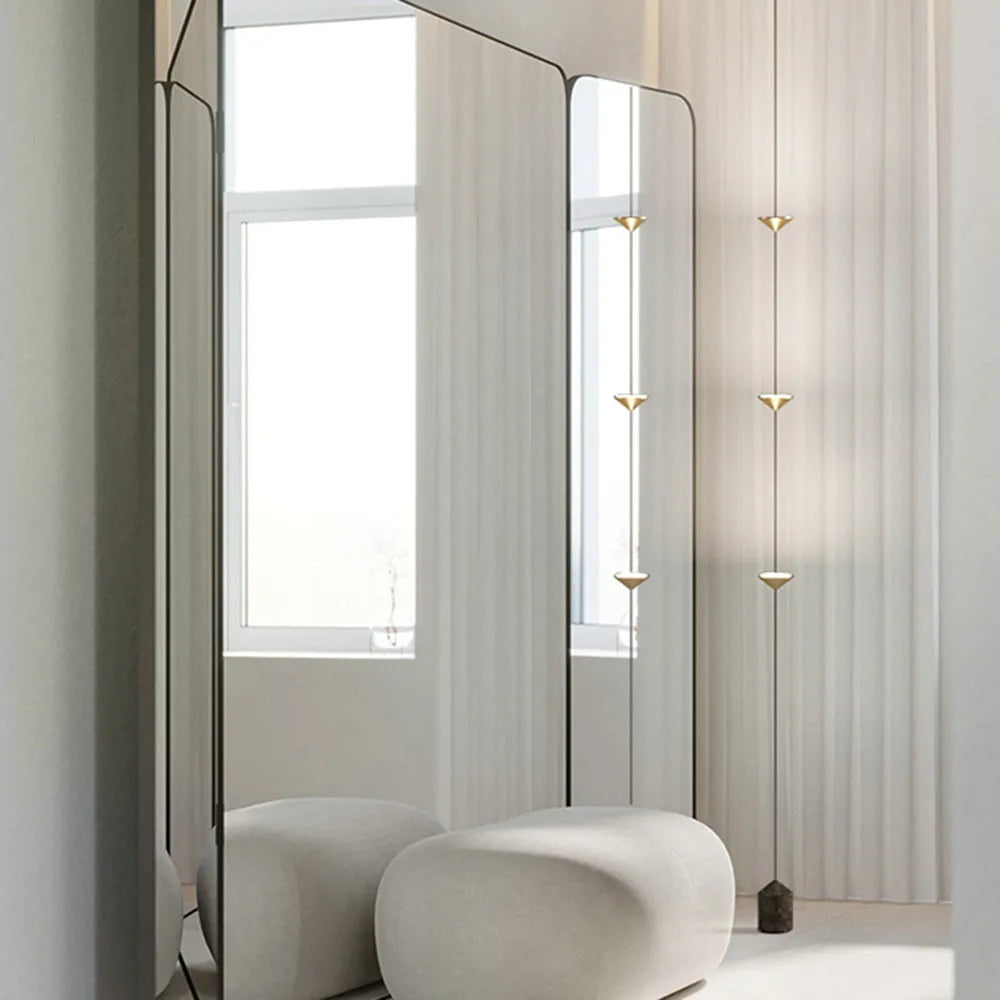 Ridotik Full-Length Minimalist Linear Floor Lamp, 3 Bulbs