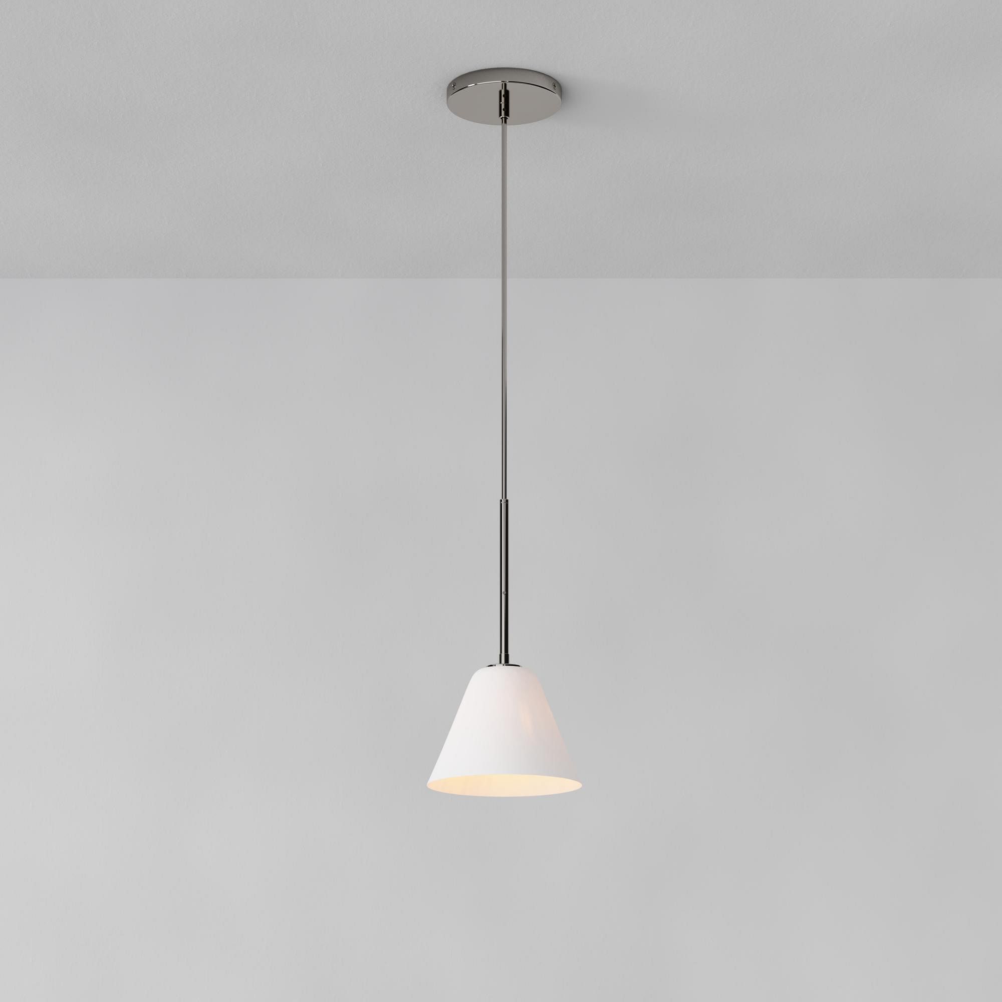 Cone Milk Clear Glass Cone Pendant Light for Kitchen