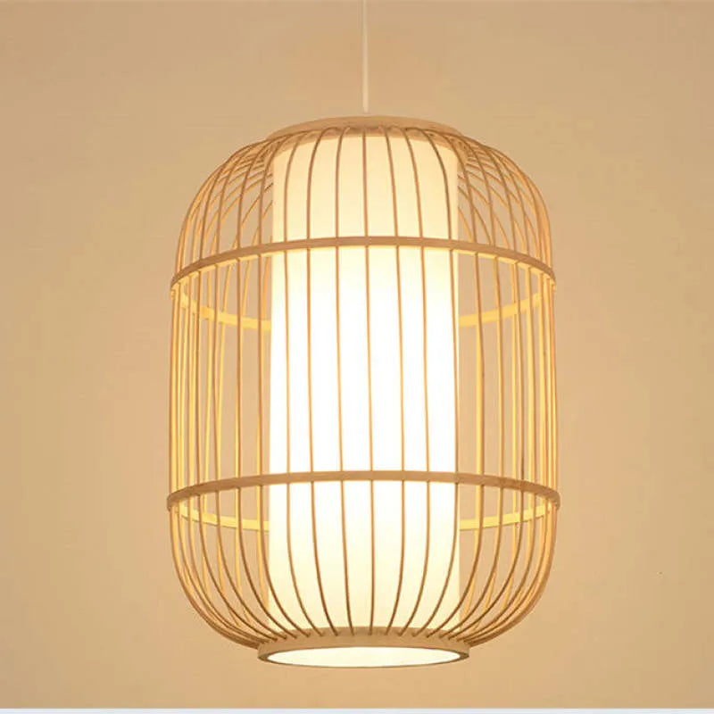 Taven Hand-Woven Knitted Rattan Bamboo Vintage Pendant Light-Neutral Decor