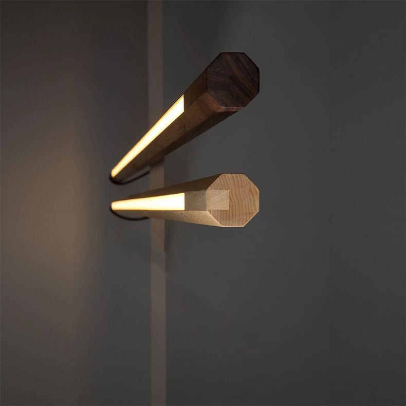 Jipelok Minimalist Linear Floor Lamp, Wood/, Living Room