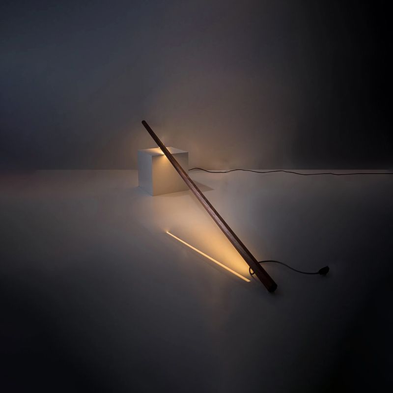 Jipelok Minimalist Linear Floor Lamp, Wood/, Living Room